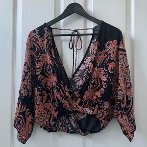 Honey Punch wrap blouse